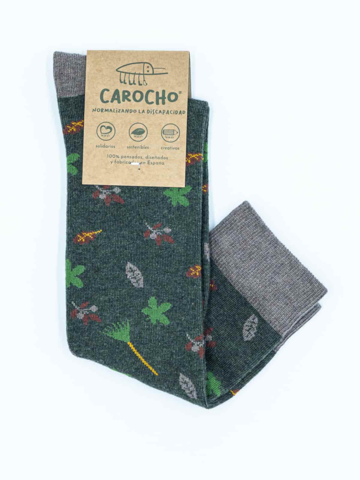 Hojas largos calcetines solidarios