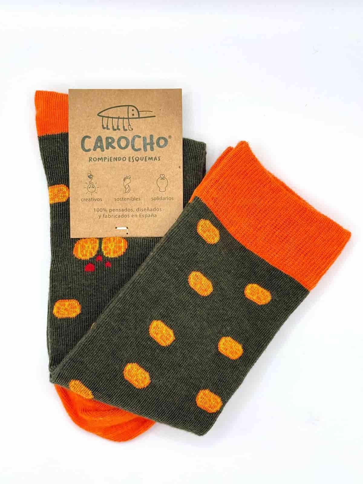 Naranjas largos calcetines solidarios