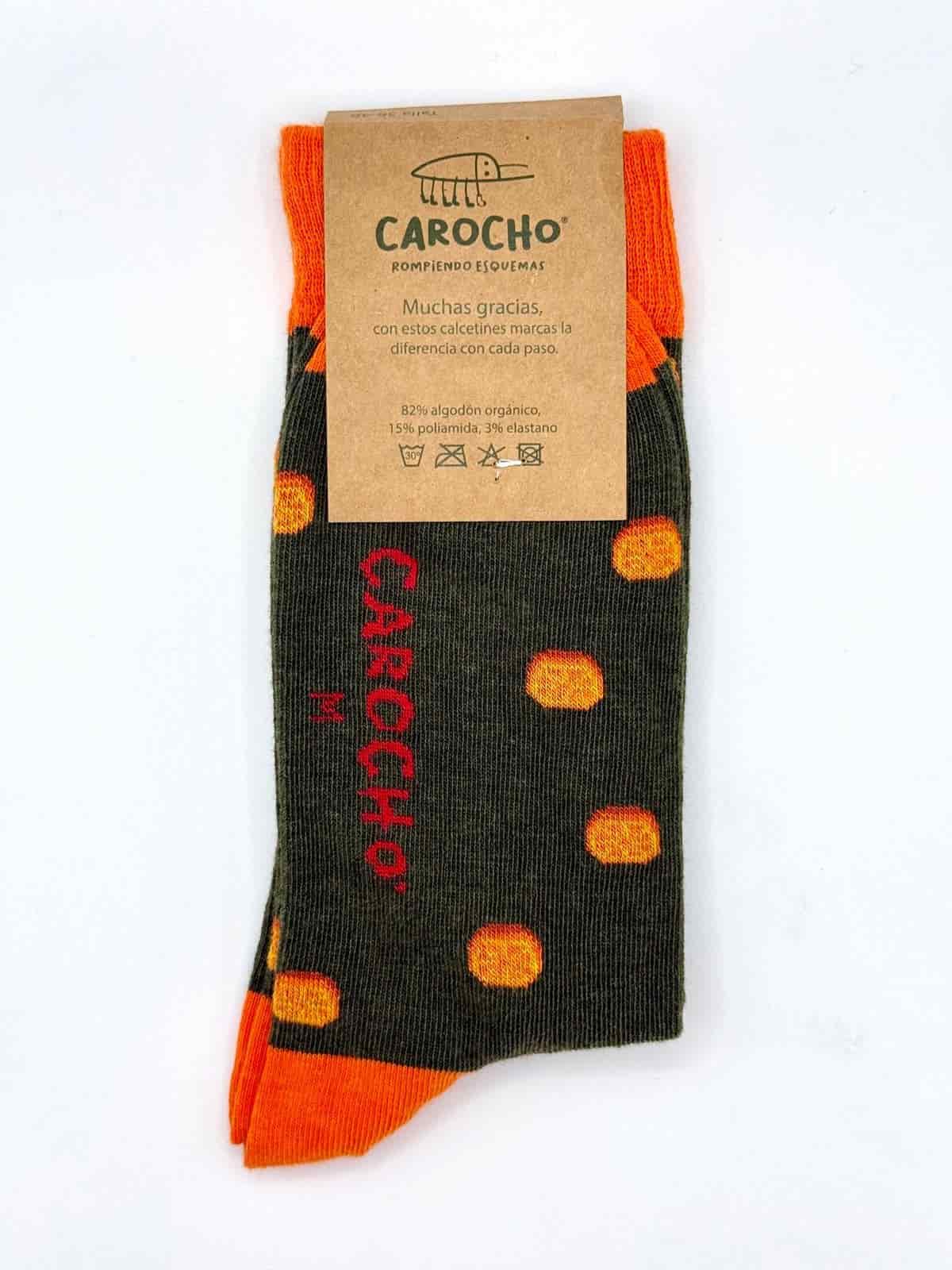 Naranjas trasera calcetines solidarios