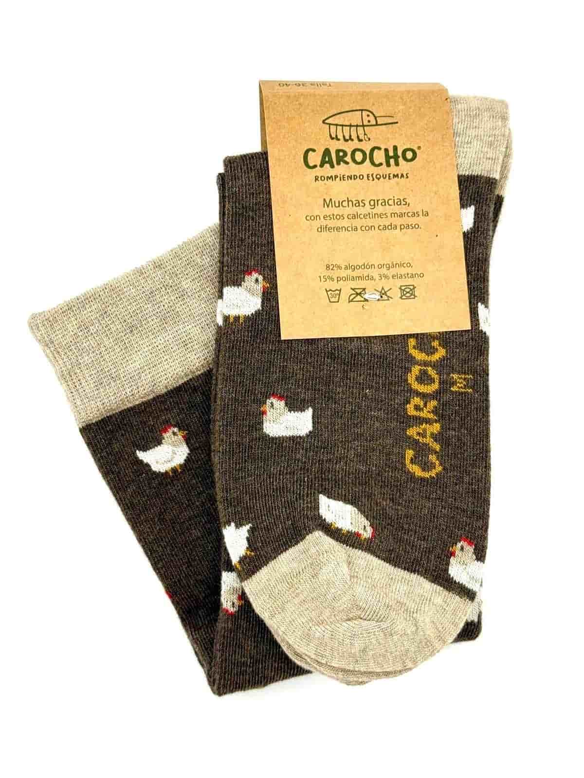 Gallinas largos trasera calcetines solidarios