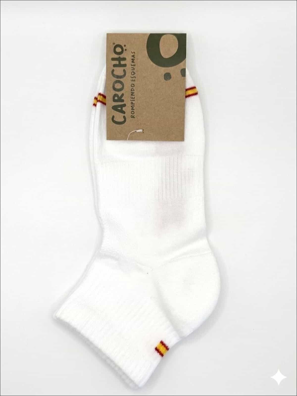 Deportivo corto blanco calcetines solidarios