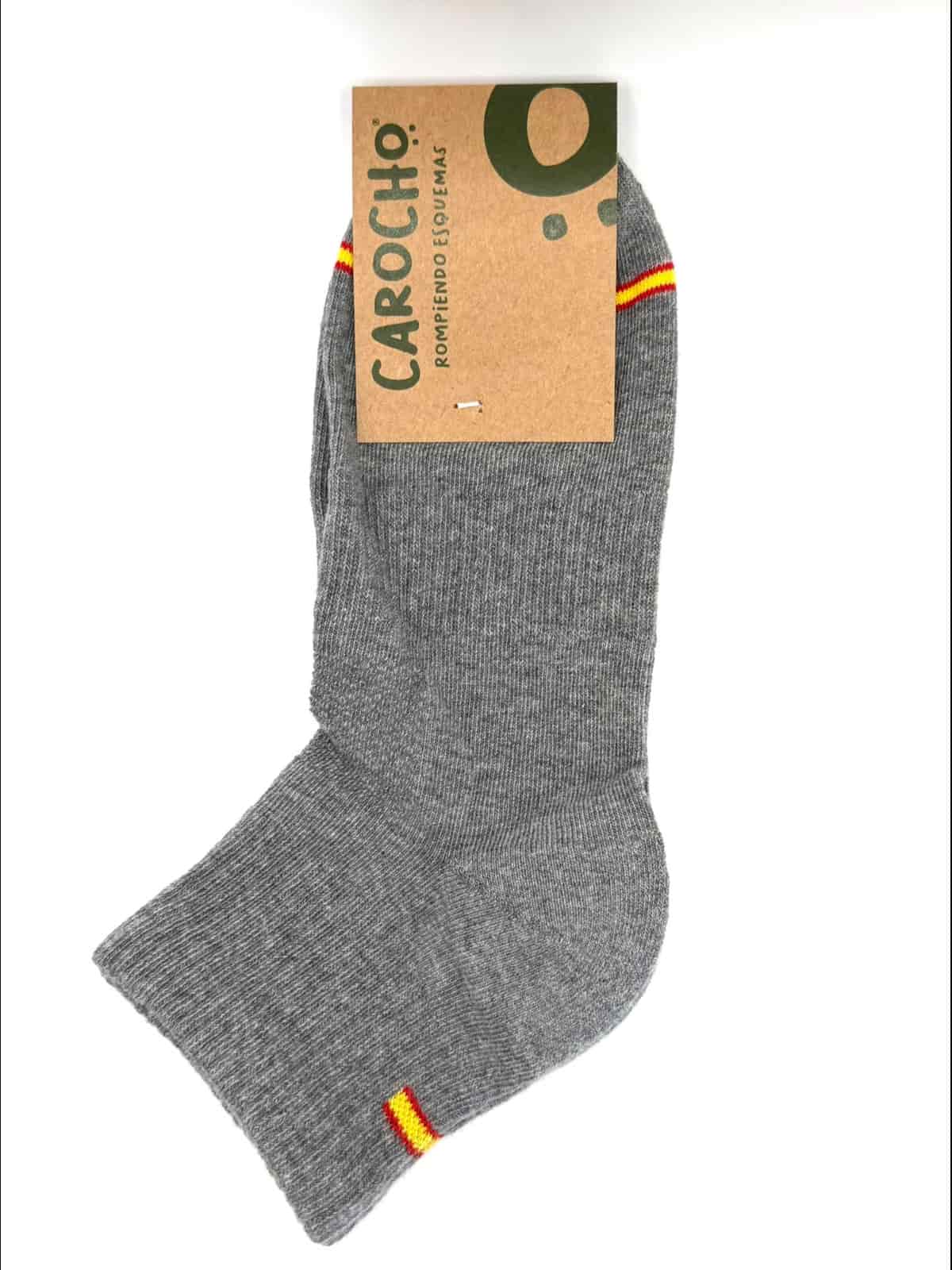 Deportivo corto gris calcetines solidarios